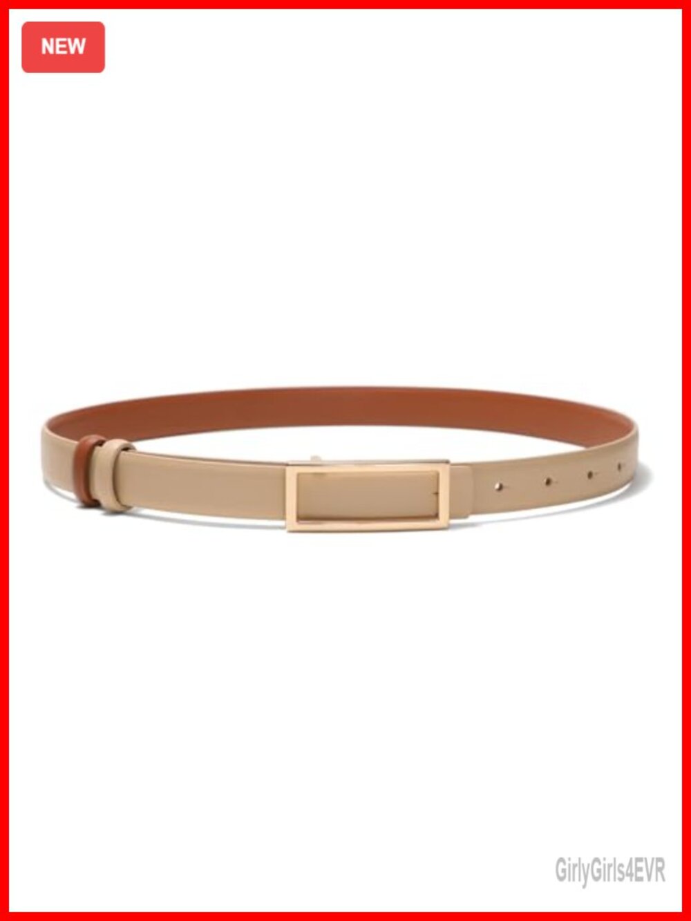 Womens Reversible Leather Belt Skinny Thin Designer Waist Belt for Jeans Pants